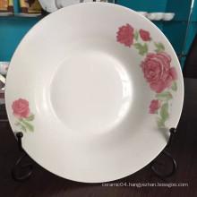 round ceramic soup plate,cheap porcelain plate,soup bowl
